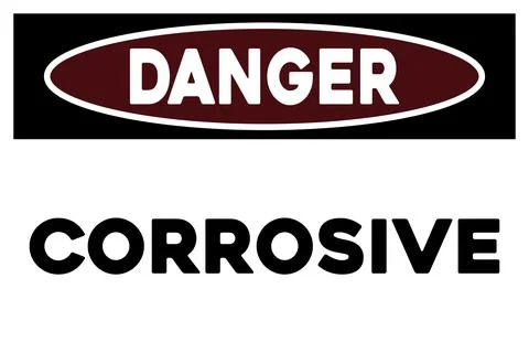 Corrosive warning sign Stock Illustration