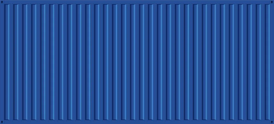 Corrugated blue metal container panel texture Stock Illustration