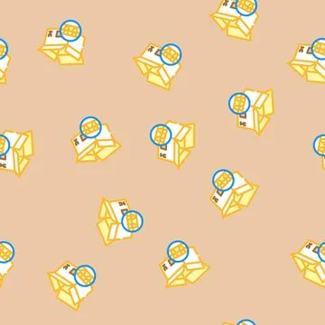 Corrugated box cardboard packaging vector seamless pattern 스톡 일러스트