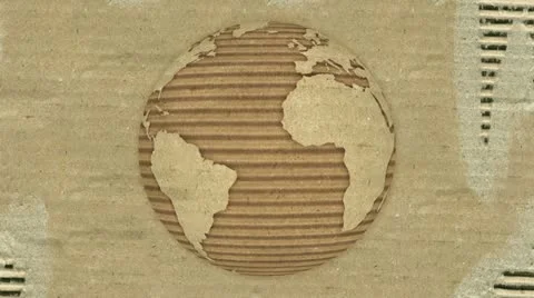 Corrugated Cardboard Earth Vidéo 11891263