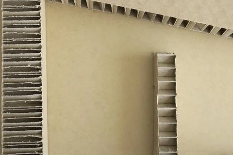 Corrugated cardboard Stock-Fotos