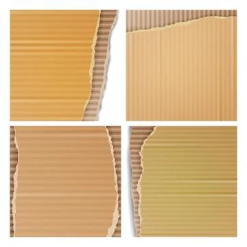 Corrugated Cardboard Set Stock Illustration