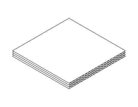Corrugated cardboard sheet. packaging material. packaging material consisti.. 库存插图