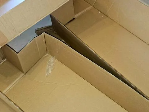 Corrugated cardboard shipping boxes, a durable, lightweight, and eco-friend.. Stock Photos