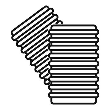 Corrugated drainage pipe section showing flexibility Stock Illustration