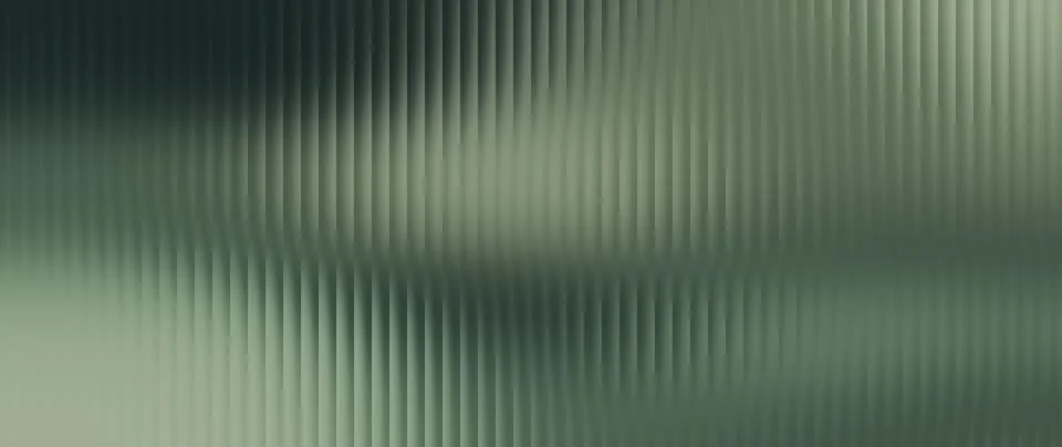 Corrugated glass gradient surface in green, olive shades with fluid curves .. Stock Illustration