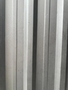 Corrugated gray metal surface Stock Photos