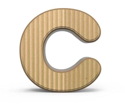 Corrugated letter C Stock Illustration