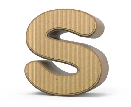 Corrugated letter S Stock Illustration