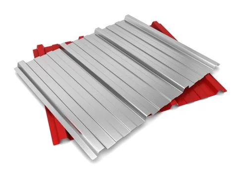 Corrugated metal sheet Stock Illustration
