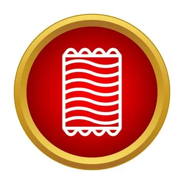 Corrugated metal sheet material building industry icon Ilustración de archivo