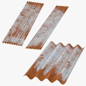 Corrugated Metal Sheets Bent - Small