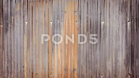 Corrugated metal wall background Stock Image ~ #55885006