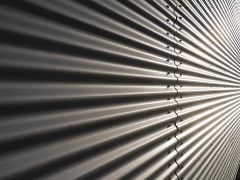 Corrugated metal wall Stock Photos