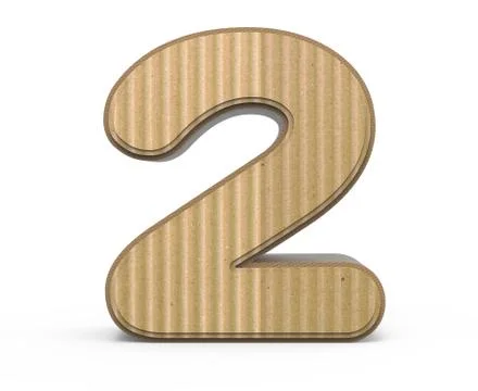 Corrugated number 2 Stock Illustration