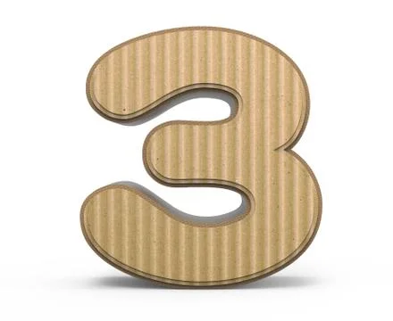 Corrugated number 3 Stock Illustration