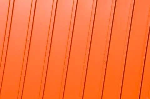 Corrugated orange panel Stock Photos