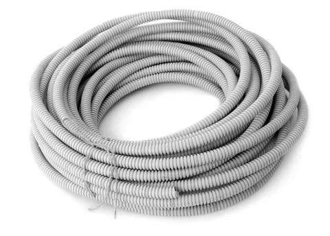 Corrugated pipe for the cable Foto stock