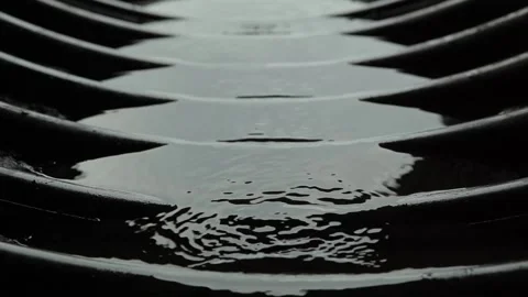Corrugated pipe, purifying water, reflection Video stock 267979496
