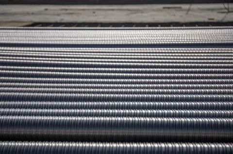 Corrugated pipes Foto stock