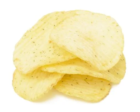 Corrugated potato chips Stock Photos