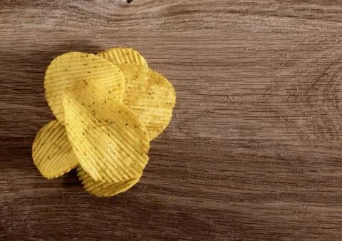 Corrugated potato chips Foto stock
