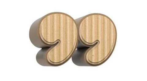 Corrugated quotation mark Stock Illustration