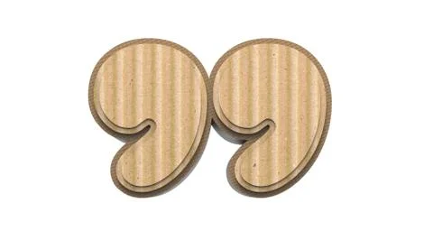 Corrugated quotation mark Stock Illustration