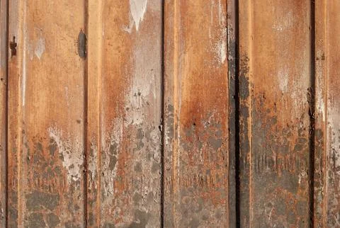 Corrugated rusty iron sheet Stock Photos