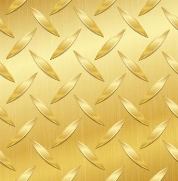 Corrugated Seamless Background. Good For Web Design. Realistic Corrugated Gold Stock Illustration