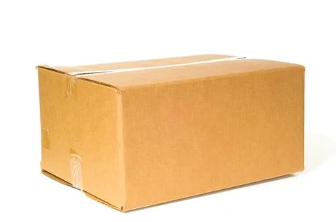 Corrugated shipping box Stock Photos