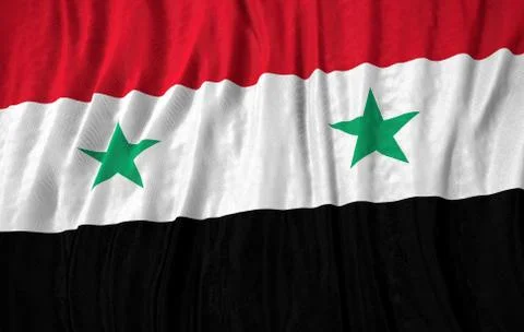 Corrugated Syrian flag Stock Illustration
