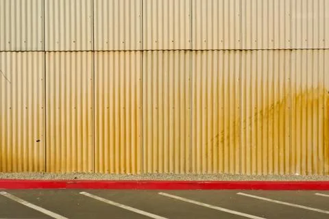Corrugated tin wall Stock Photos