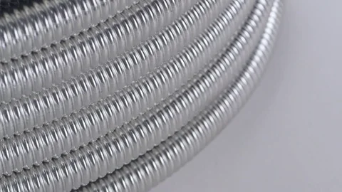 Corrugated tube, closeup Video stock 70237585