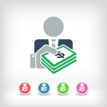 Corrupt official - Dollars Stock Illustration