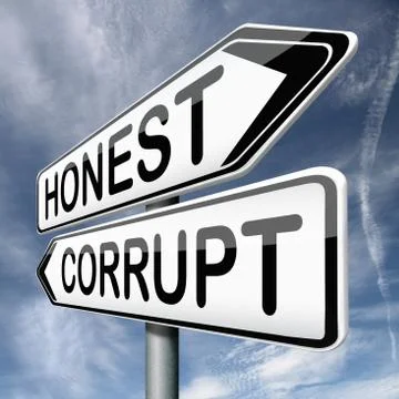 Corrupt or honest Stock Illustration