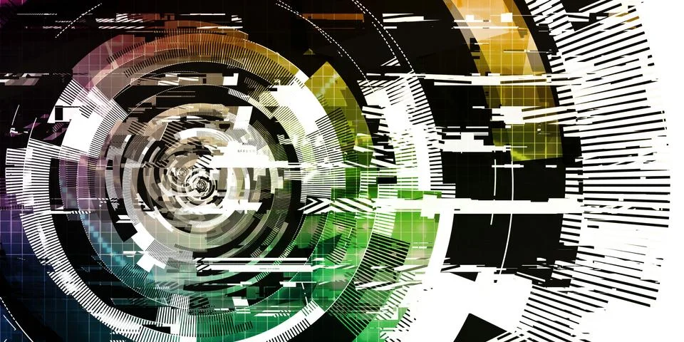 Corrupted Data Stock Illustration