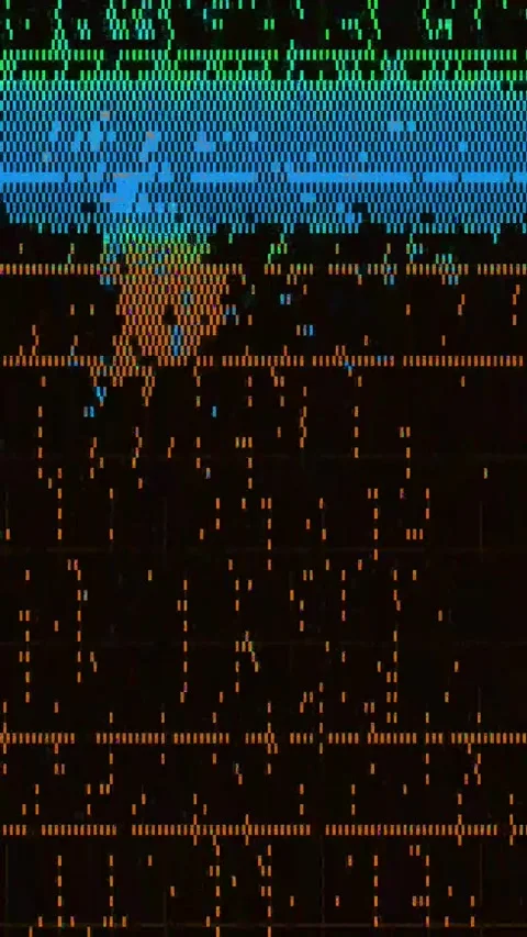 Corrupted Data Pixel Glitch Vertical Stock Footage 331074673