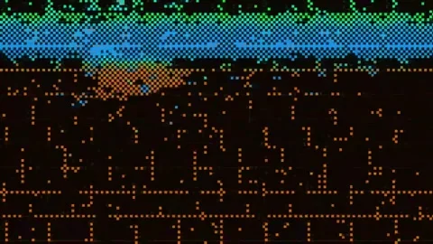 Corrupted Data Pixel Glitch Widescreen Stock Footage 331074645