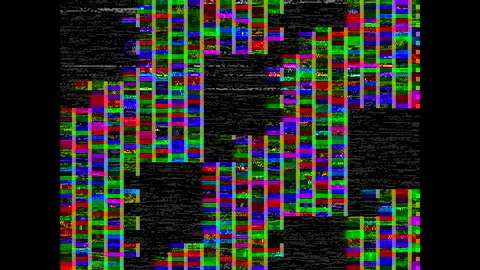 Corrupted Digital Macroblock Glitch and Static from VHS Capture, 20 Seconds 스톡 동영상 335184758