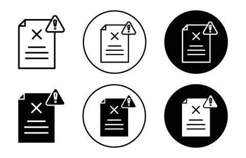 Corrupted file icon Illustrazione stock