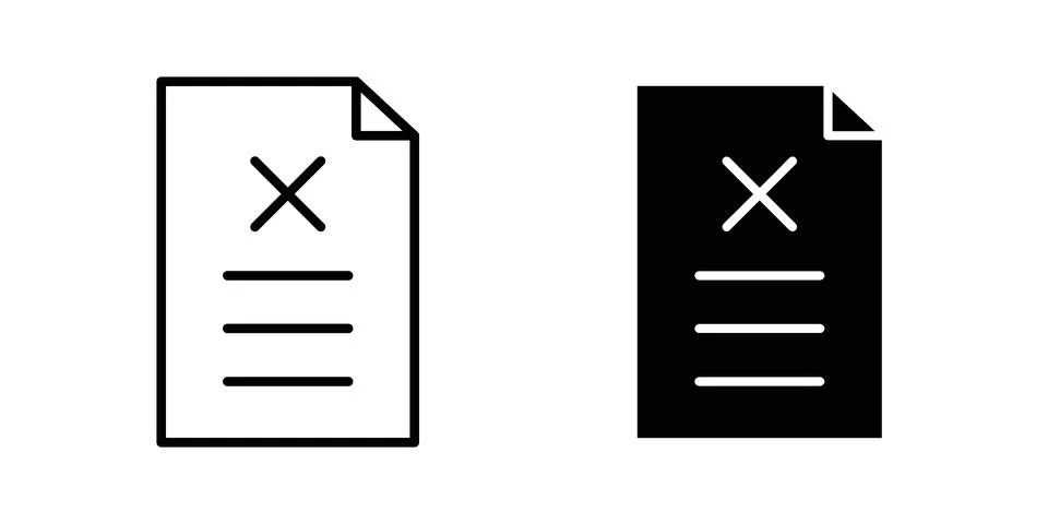 Corrupted file icon illustration vector, icon set for apps Stock Illustration