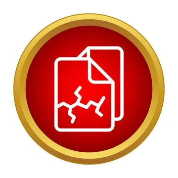 Corrupted file icon representing data error concept Stock Illustration