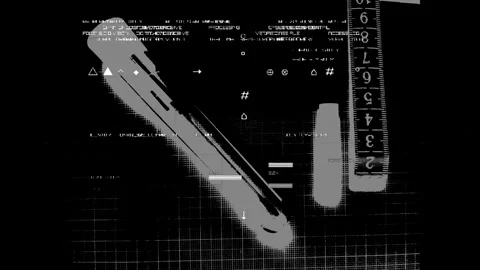 Corrupted Forensic Terminal Cyber Glitch Data Decryption Tool Visual Stock Footage 340933131