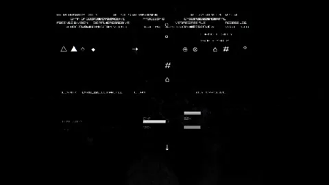 Corrupted Forensic Terminal Cyber Glitch Data Decryption Loop Stock Footage 340933171