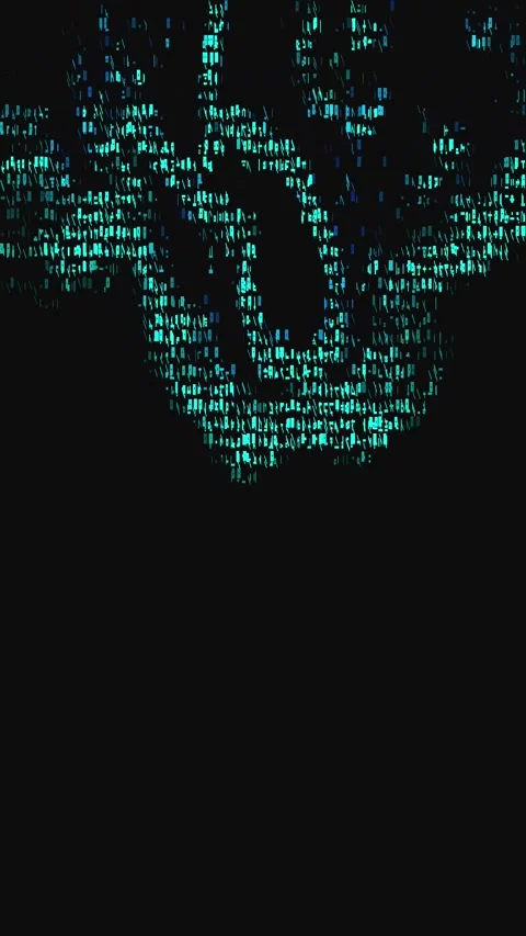 Corrupted Frame Digital Effect Portrait Stock Footage 331074414