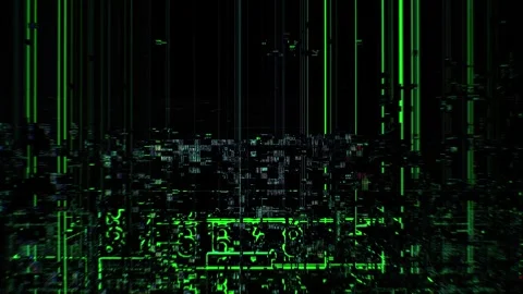 Corrupted HUD Overlay Loop 10 Stock Footage 322096438