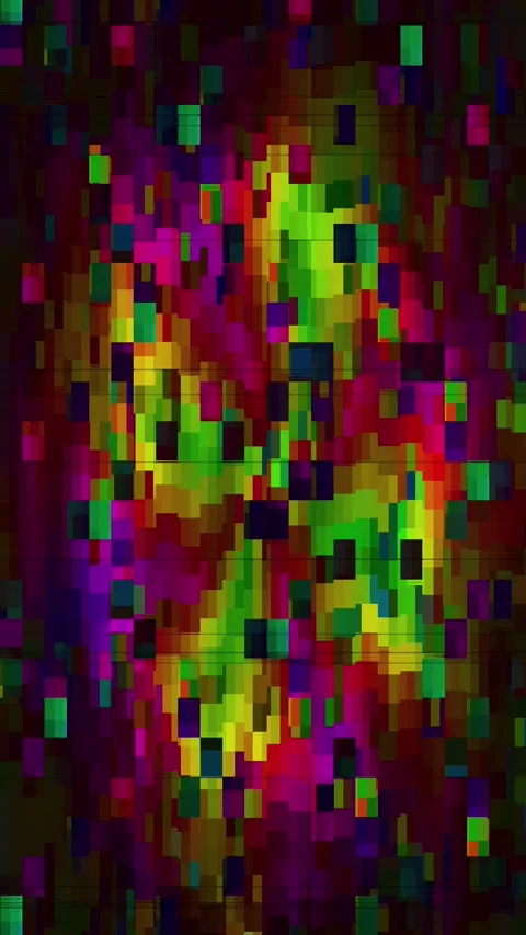 Corrupted Signal Digital Portrait Background Stock Footage 331075353
