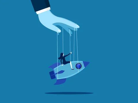 Corruption, business domination vector Illustrazione stock