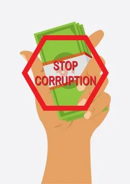 Corruption concept, vector illustration Stock Illustration